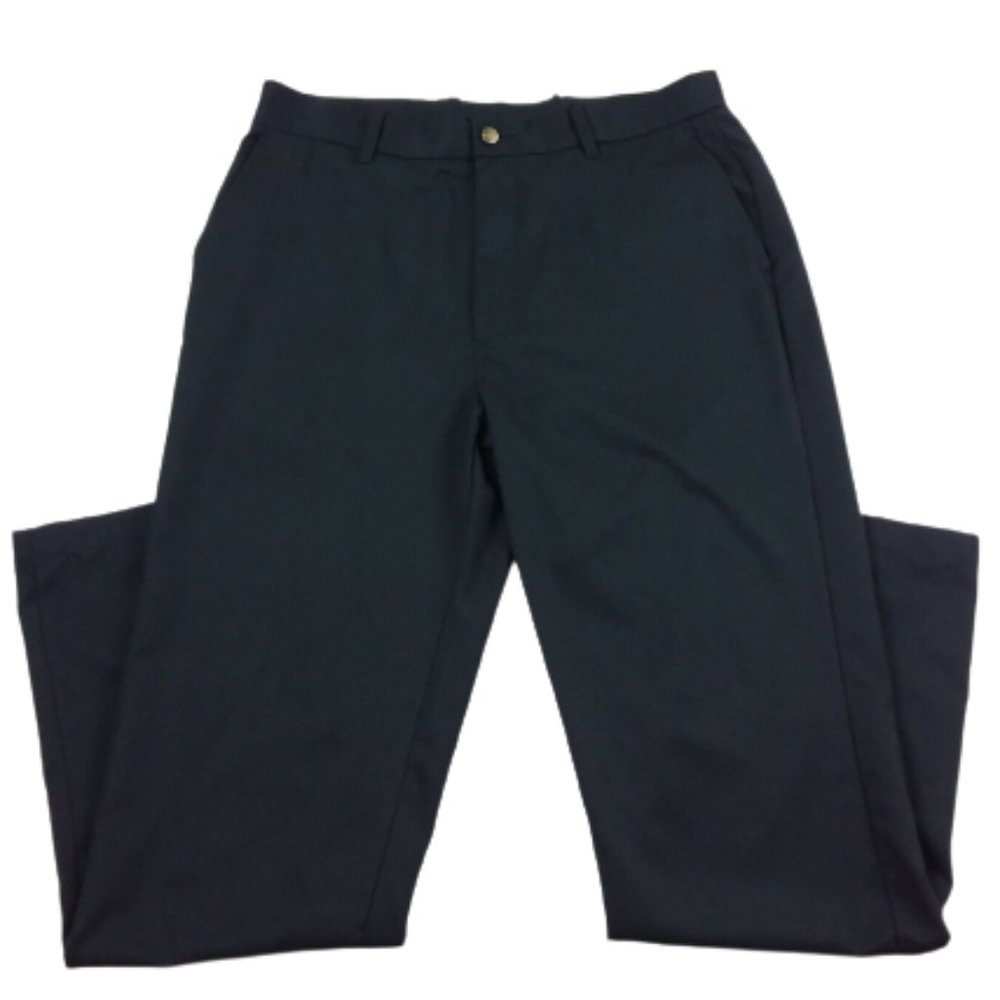 SNAKE EYES Players Golf Pants Chinos Flat Front Straight Leg Black Polyester